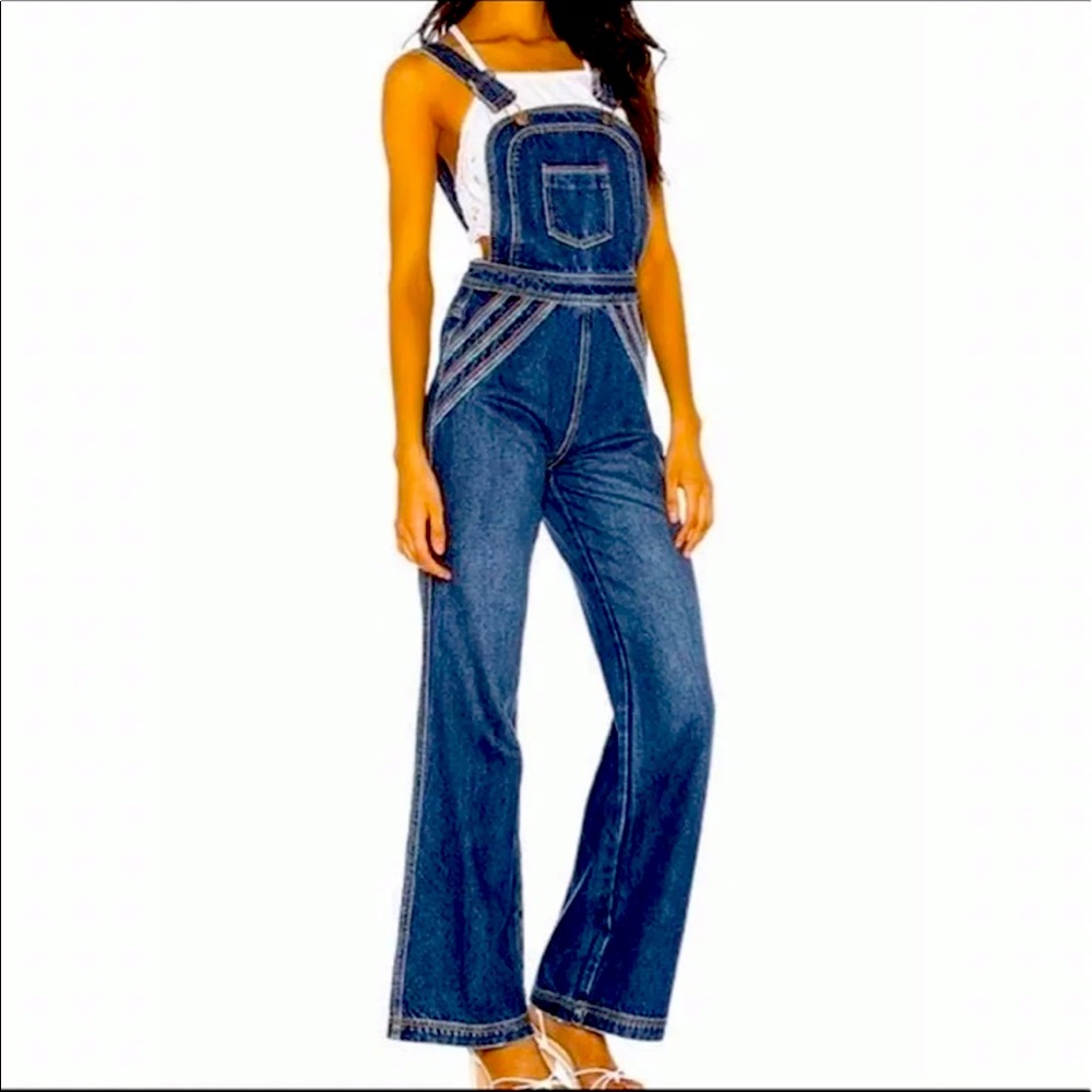 Free People Chasing Rainbows Overalls- New, Never Worn